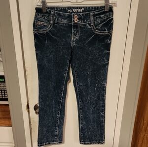 🔴Series Women's Bling Cropped Blue Jeans